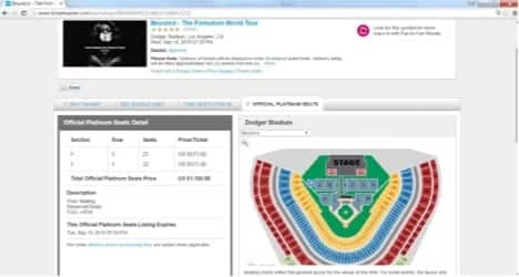 Do you want to get a floor seat for the Beyoncé concert? Be ready to fork over some big money.
