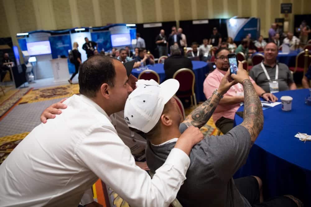Lucky attendees get a selfie with Marcus Lemonis!