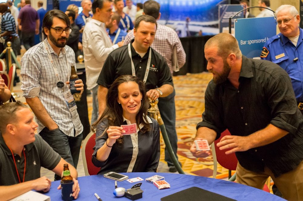 Magician Jon Dorenbos wows the crowd at Ticket Summit 2016.