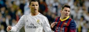 Cristiano Ronaldo, Lionel Messi, and their teams Real Madrid and FC Barcelona