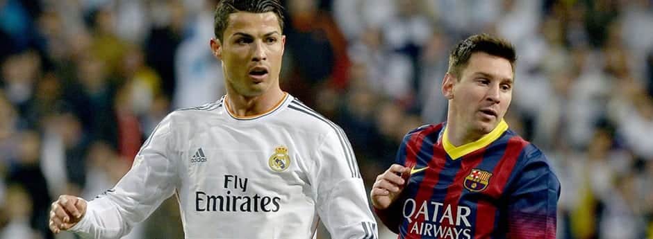 Cristiano Ronaldo, Lionel Messi, and their teams Real Madrid and FC Barcelona