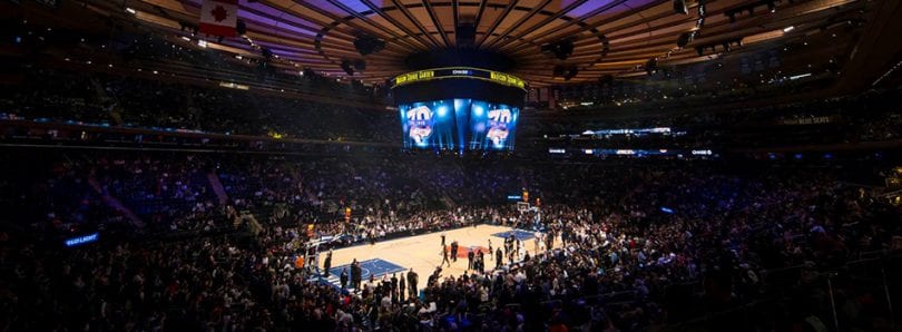 interior shot of madison square garden where vaccinated-only rules will be in place if the knicks make the second round
