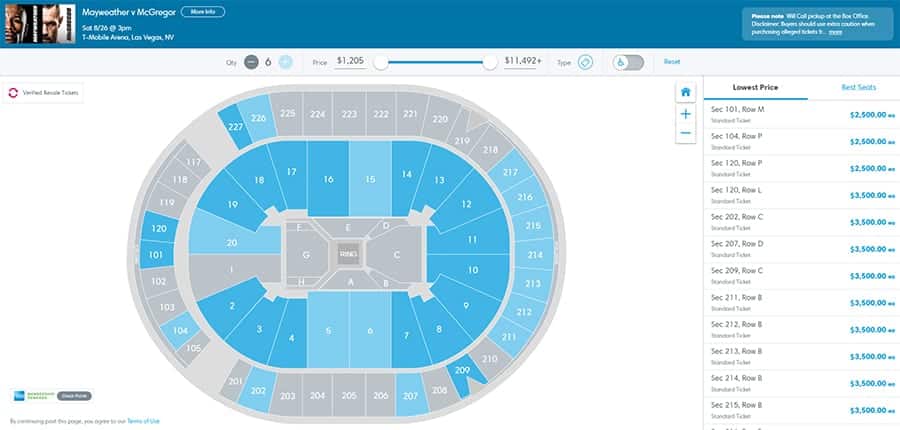 Mayweather-McGregor Ticketmaster