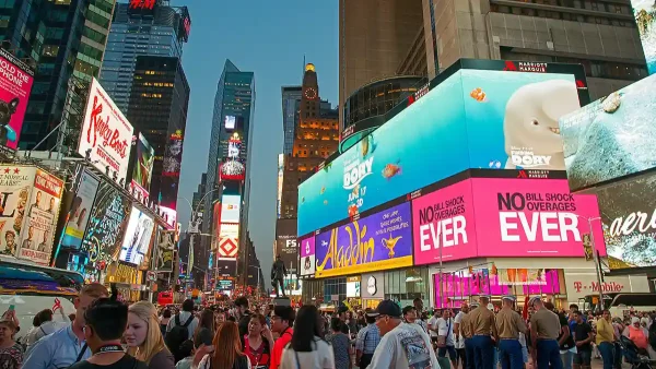 Times Square in New York. Photo: Peter K Burian, CC BY-SA 4.0, via Wikimedia Commons