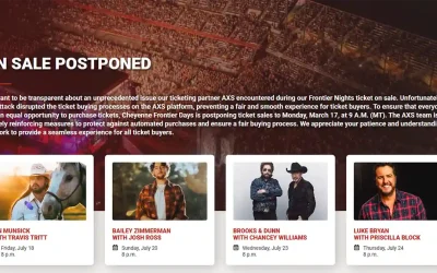 “Bots” blamed as Cheyenne Frontier Days halts Ticket Sales