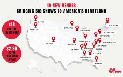 Live Nation announces $1 Billion investment in venues in 18 Cities
