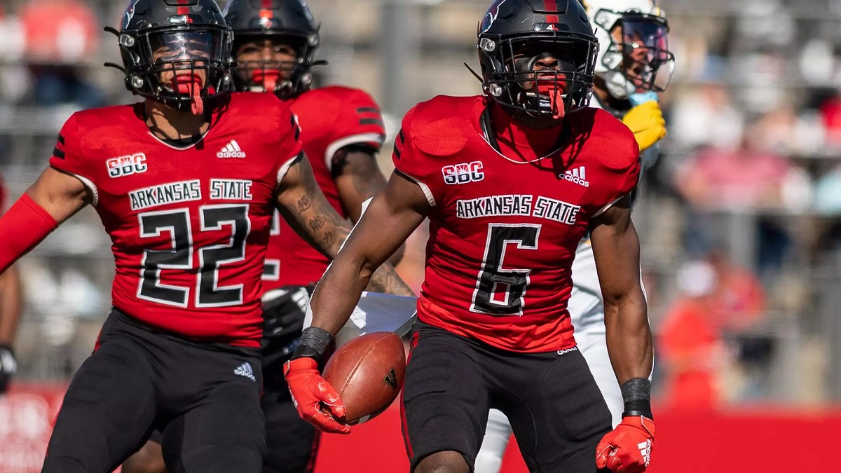 Arkansas State Red Wolves Football via the team's official website