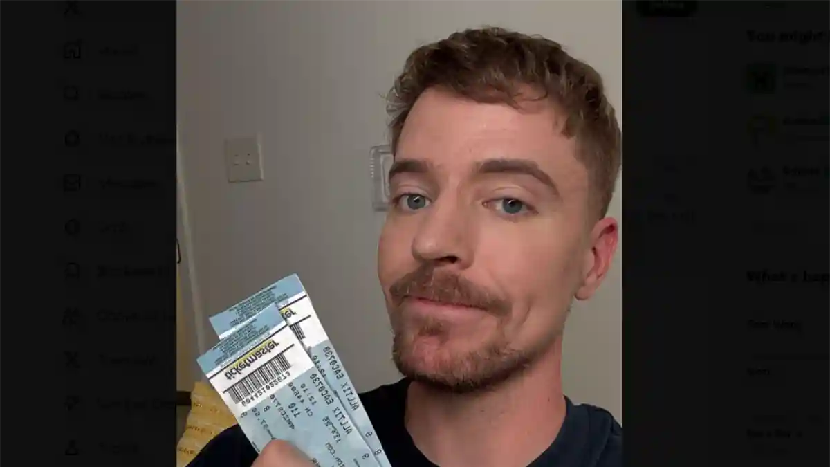 Youtuber MrBeast jumped on the Coldplay kiss-cam meme-fest with an offer for two tickets to see the band on tour through his social media page. (Screenshot of MrBeast post on X)