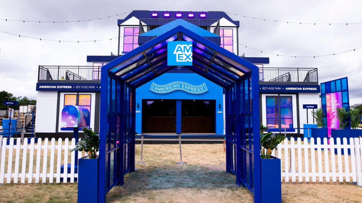 American Express activation at the 2025 BST Hyde Park festival in London | Photo via American Express