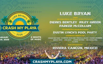Luke Bryan’s ‘Crash My Playa’ Returns to Riviera Cancún in 2026 with Dierks Bentley, Riley Green
