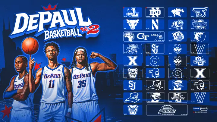 DePaul Blue Demons Basketball via the team's official website