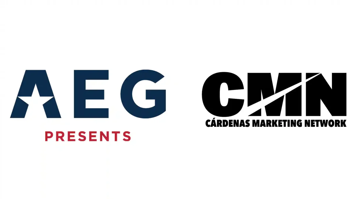 AEG Presents logo and CMN logo over white background