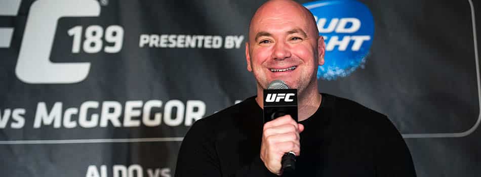 Dana White pictured at a pre-event press conference. UFC 261