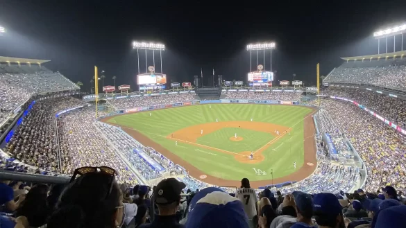 Photo of Dodger Stadium in Los Angeles in 2021 (by DukeOfDelTaco, CC BY-SA 4.0, via Wikimedia Commons)