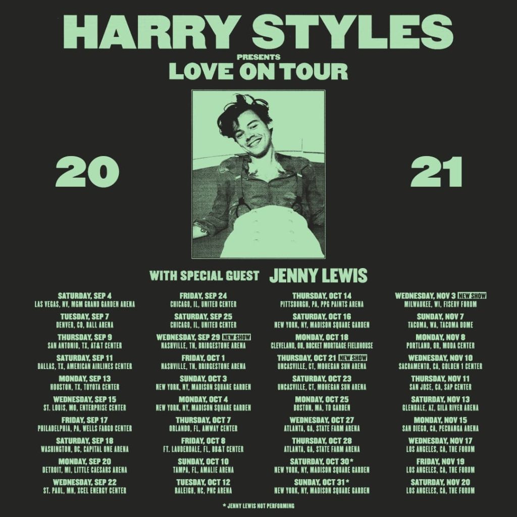 love on tour total shows