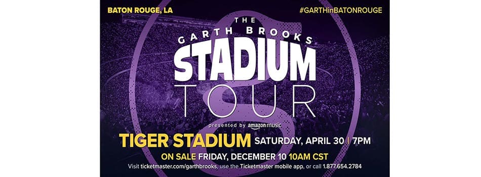 Garth Brooks Baton Rouge Tiger Stadium concert announcement