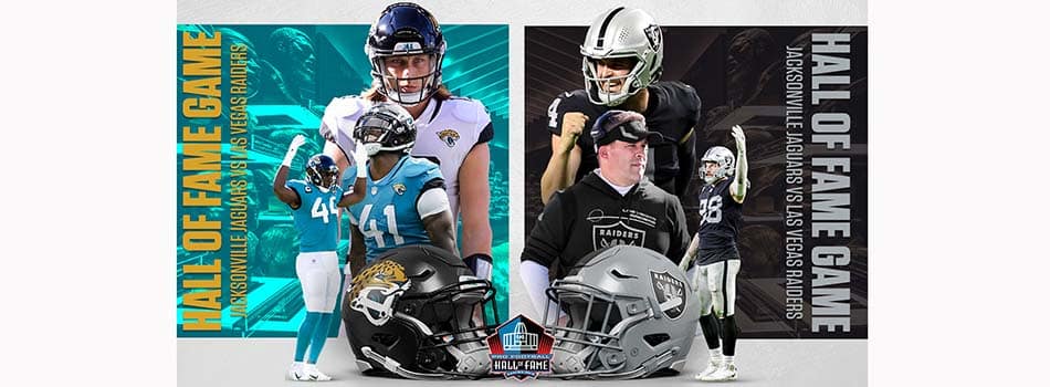 Hall of Fame Game NFL 2022 Jacksonville Jaguars vs. Las Vegas Raiders