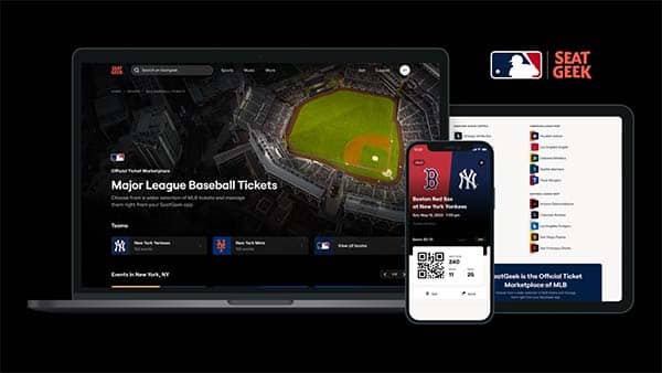 SeatGeek major league baseball partnership demonstration of the new integration on mobile and desktop
