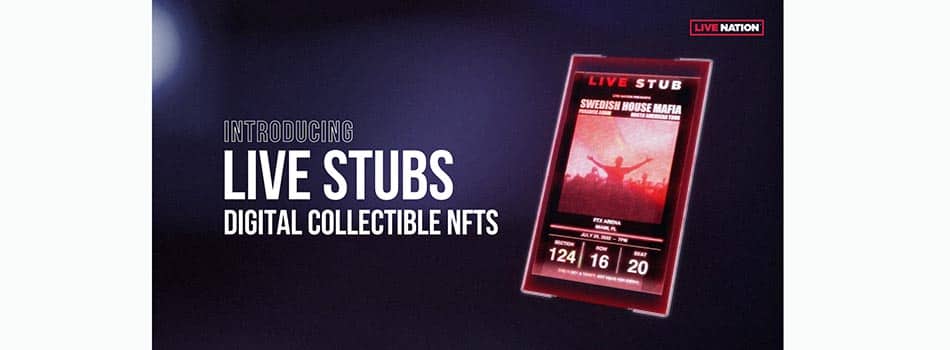 Live Nation Live Stubs Digital Ticket NFT graphic