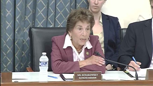 Rep. Jan Schakowsky (D-ILL) speaking at a House subcommittee meeting in September 2023 (screengrab from YouTube)