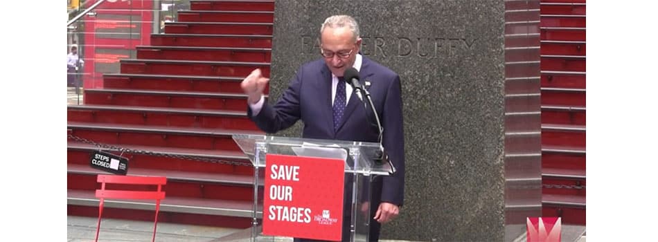 Sen. Charles Schumer calls for support of Save Our Stages (SOS) Act