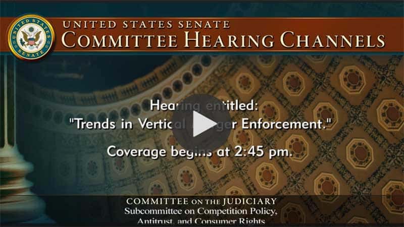 United States Senate Judiciary Subcommittee hearing on Trends in Vertical Merger Enforcement