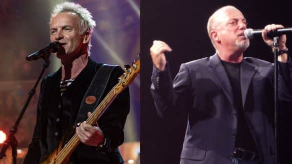 (left) Sting | Photo by Raph_PH via Wikimedia Commons (right) Billy Joel | Photo by Deedar70 via Wikimedia Commons