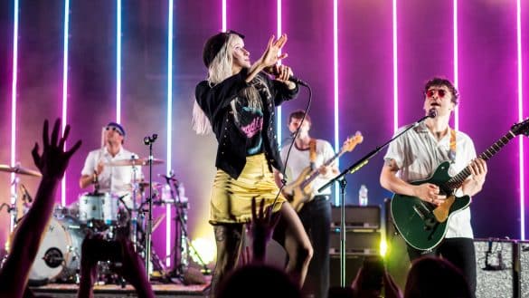 Paramore performs at the Royal Albert Hall in the UK in 2017. Ralph PH, CC BY 2.0 , via Wikimedia Commons