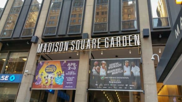The Madison Square Garden Front Entrance in New York City, NY | Photo by Andrew nyr via Wikimedia Commons