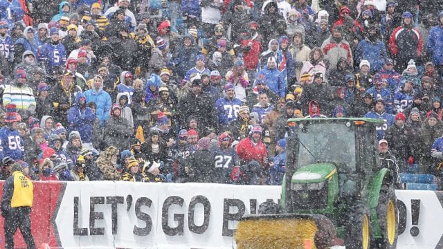 buffalo bills fans in a 2016 photo. hundreds have cancelled season tickets over a vaccine mandate put in place by the team