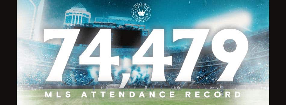 Charlotte FC attendance record graphic