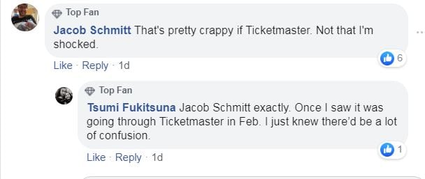 coheed and cambria ticketmaster complaint