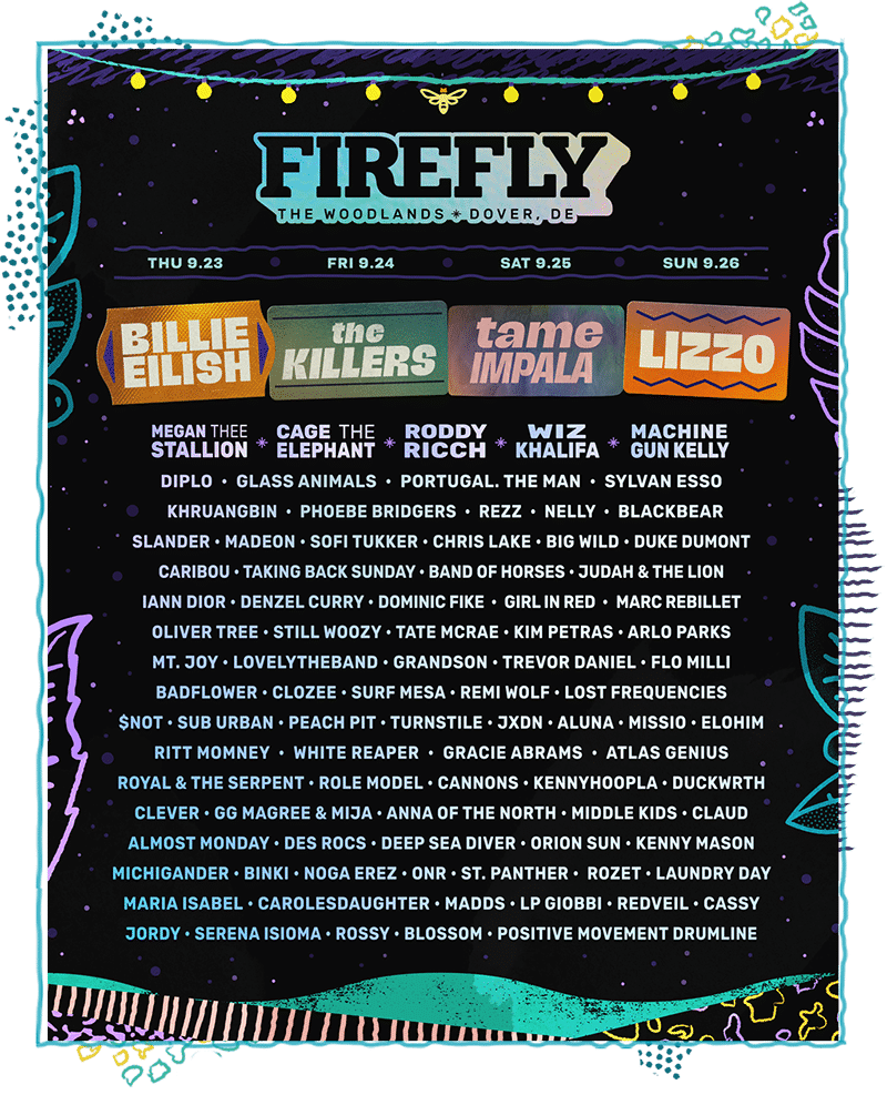 Firefly Festival 2021 lineup