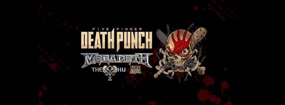 Five Finger Death Punch and Megadeth tour dates announcement poster
