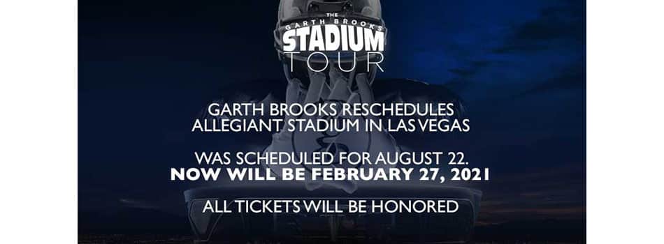 Garth Brooks Reschedules Allegiant Stadium Opening Concert to 2021