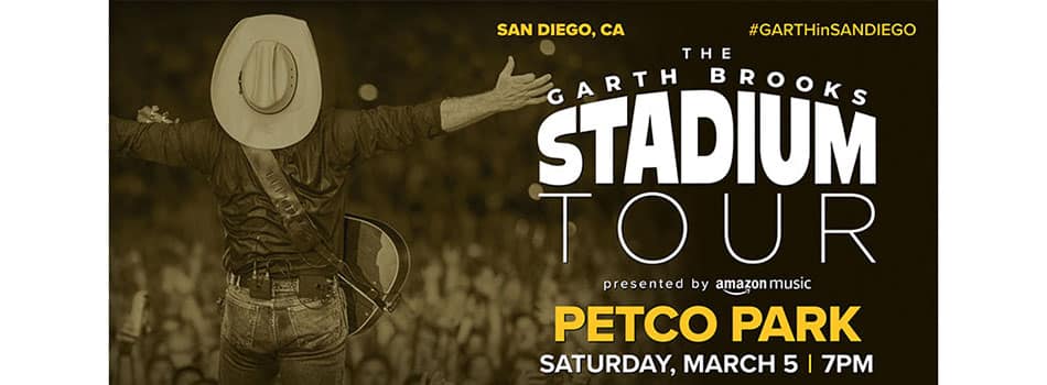 Garth Brooks San Diego stadium tour announcement poster