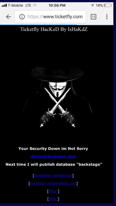 ticketfly hacked