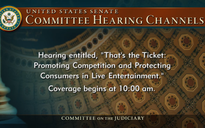 Watch: Senate Judiciary Antitrust Hearing on Ticketing Industry