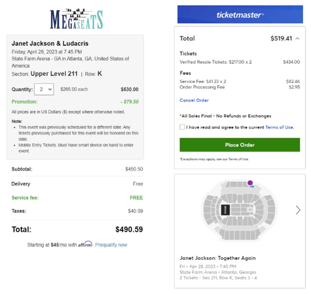 Janet Jackson ticket prices Atlanta