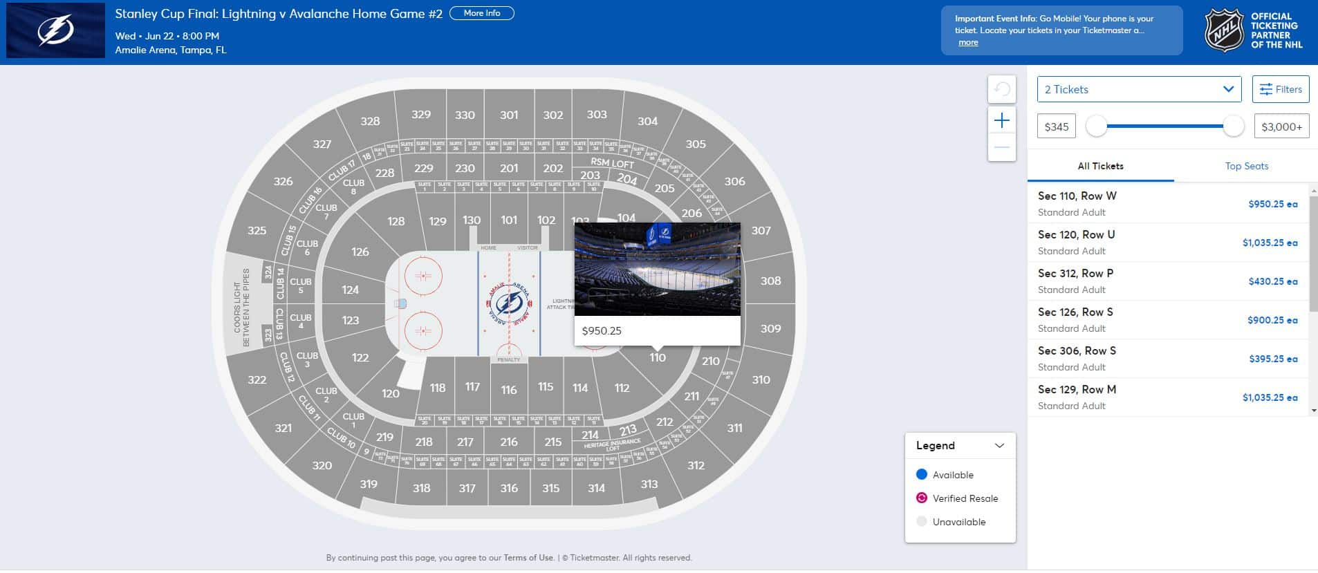 Face value tickets lightning