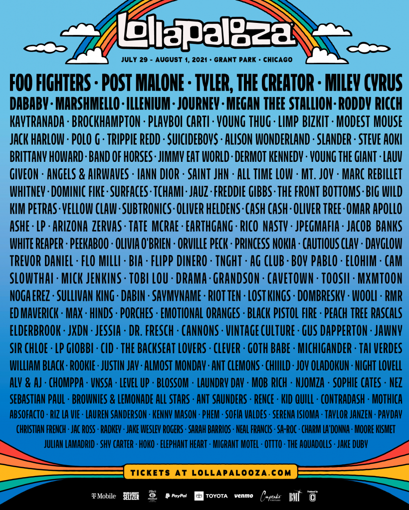Lollapalooza 2021 lineup poster image