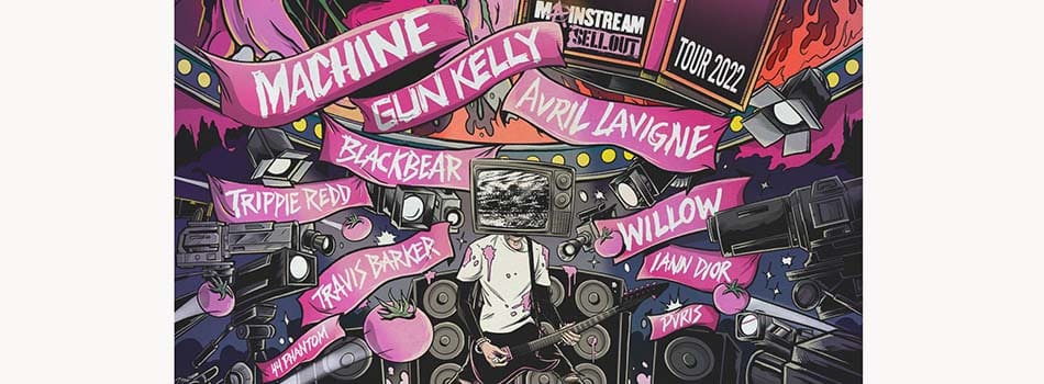 Machine Gun kelly tour dates announcement poster 2022