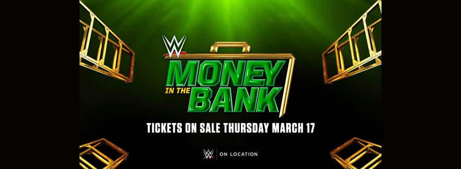 Money in the Bank 2022 tickets on sale graphic