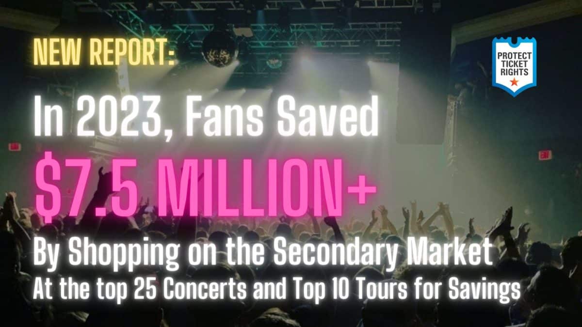Report Highlights Savings Consumers See Buying Resale Tickets