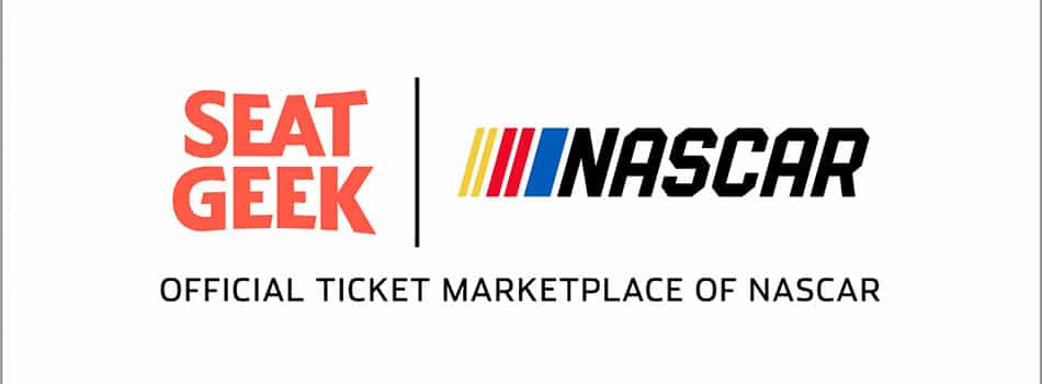 SeatGeek and NASCAR logos over a white background