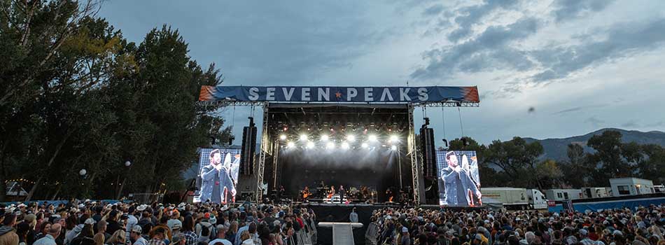 Seven Peaks Festival stage during a prior-year event