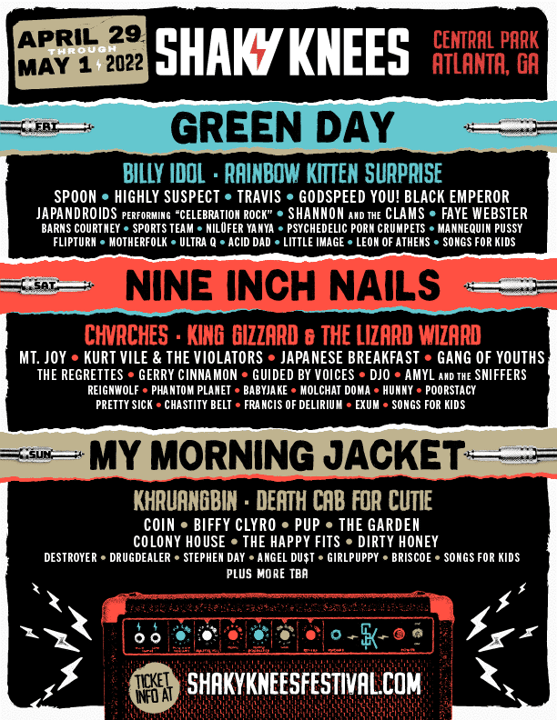 Shaky Knees Festival 2022 lineup