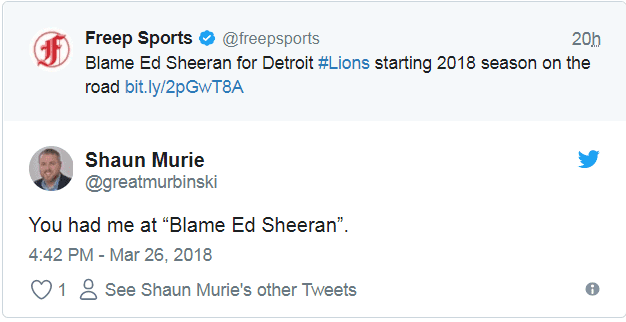 Ed Sheeran Causing NFL Scheduling Headaches