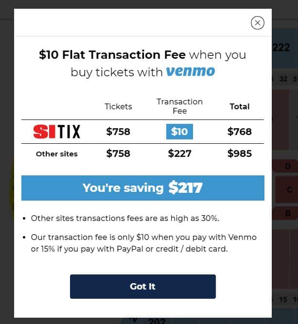 SI Tix screenshot of price comparison