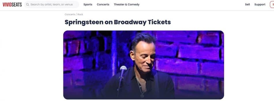 Springsteen on Broadway on Vivid Seats